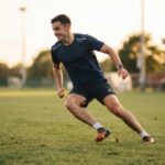 Молодий спортсмен впевнено змінює напрямок на полі після пластики ПКС